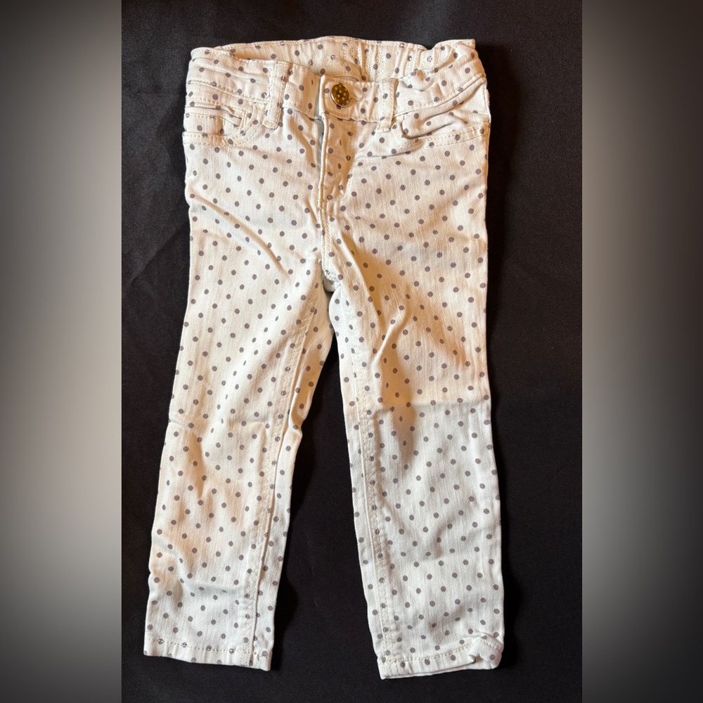 Polka Dot White Pants